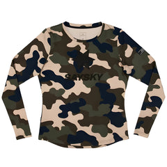 Saysky Camo Blaze Women's Long Sleeve, Woodland Camo