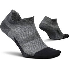 Feetures Elite Ultra Light No-Show Running Socks, Grey