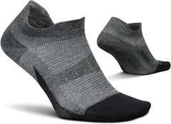 Feetures Elite Ultra Light No-Show Running Socks, Grey