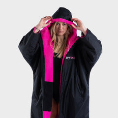 Dryrobe Advance Long Sleeve, Black Pink