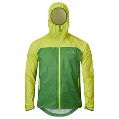 OMM Halo+ Men's Waterproof Running Jacket, Green/Yellow