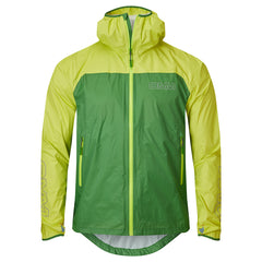 OMM Halo+ Men's Waterproof Running Jacket, Green/Yellow