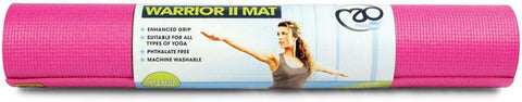 Fitness Mad Warrior Unisex Cushioned Yoga II Mat, Hot Pink 4mm