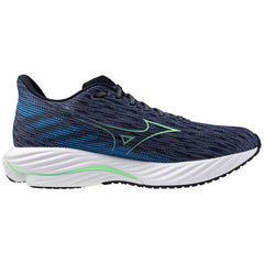 Mizuno Wave Rider 28 Men's Running Shoes, Vintage Indigo/Neo Mint/Frontier Blue