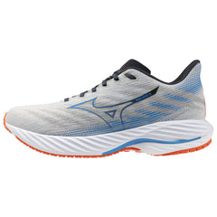 Mizuno Wave Rider 28 Men's Running Shoes, Nimbus Cloud/Blue Pace/Mizuno Ignition Red