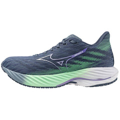 Mizuno Wave Rider 28 Women's Running Shoes, Citadel/White/Neo Mint