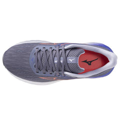 Mizuno Wave Inspire 21 Women's Running Shoes, Blue Granite/Striking Coral/Iris Bloom