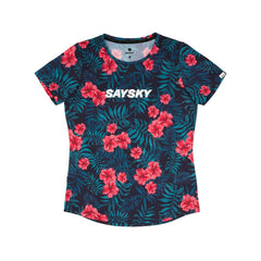 Saysky WMNS Flower Combat T-Shirt, Flowers