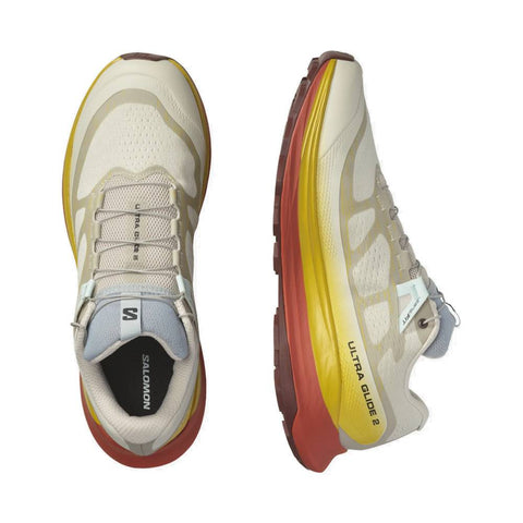 Salomon Ultra Glide 2 Men's Trail Running Shoes, Rainy Day/Hot Sauce/Freesia