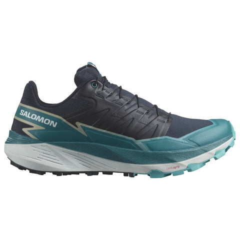 Salomon Thundercross Men's Trail Running Shoes, Carbon/Tahitian Tide/Peacock Blue