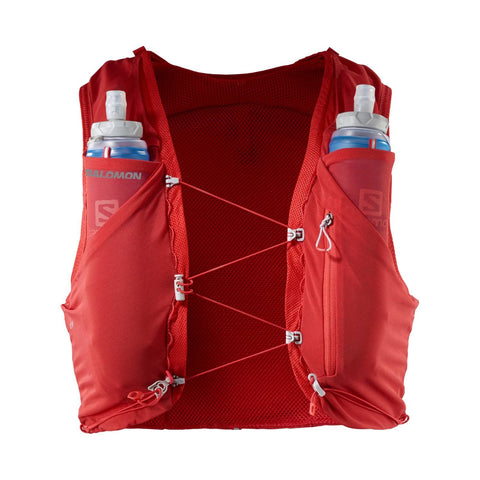 Salomon ADV Skin 5 Unisex Running Vest with flasks included, Goji Berry/Ebony
