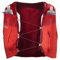 Salomon SENSE PRO 5 Unisex Running Vest with flasks included, Fiery Red/Ebony/Cabernet