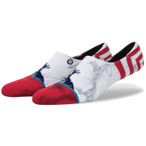 Stance Liberties Low Socks, White/Red