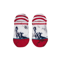 Stance Liberties Low Socks, White/Red