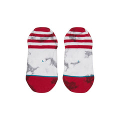 Stance Liberties Low Socks, White/Red