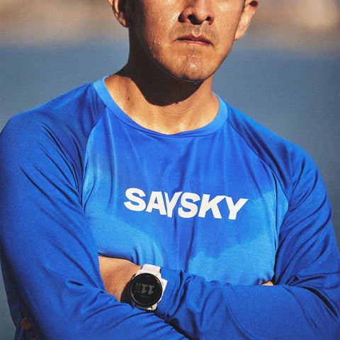 Saysky Logo Pace Long Sleeve, Blue