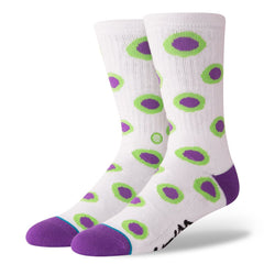 Stance Lizard King The Liz Crew Socks, White