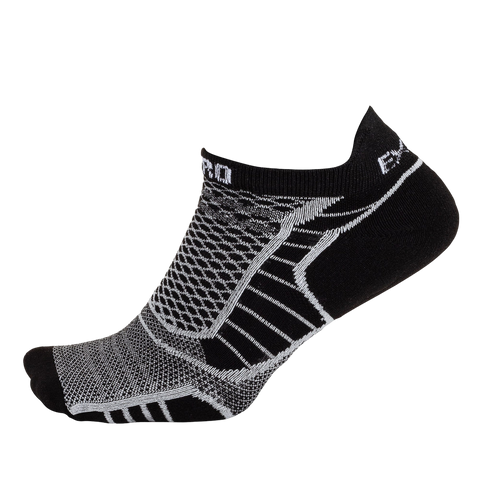 Thorlo Experia Prolite Ultra-Light No-Show Running Socks, Black/White