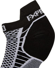 Thorlo Experia ProLite No-Show Tab Socks, Black/White