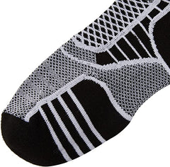 Thorlo Experia ProLite No-Show Tab Socks, Black/White