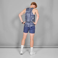 Saysky Paisley Combat Singlet, Blue Paisley AOP