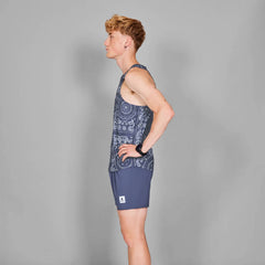 Saysky Paisley Combat Singlet, Blue Paisley AOP