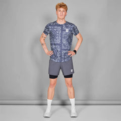 Saysky Paisley Combat T-Shirt, Blue Paisley AOP