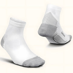 Feetures Plantar Fasciitis Relief Sock Ultra Light Quarter, White