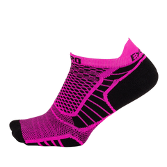 Thorlo Experia ProLite No-Show Tab Socks, Pink Glo/Black