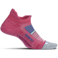 Feetures Elite Max Cushion No-Show Running Socks, Quasar Pink