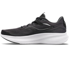 Saucony Ride 15 Women's Running Shoes, Black/White