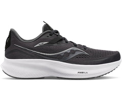 Saucony Ride 15 Women's Running Shoes, Black/White