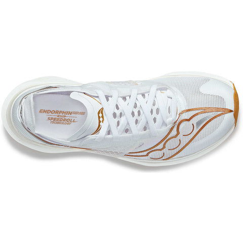 Saucony Edorphin Elite Women's Running Shoes, White/Gold