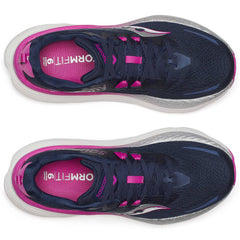 Saucony Hurricane 24 Women's Running Shoes, Navy/Fuchsia