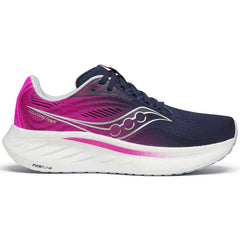 Saucony Ride 18 Women's Running Shoes, Navy/Fuchsia