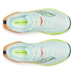 Saucony Peregrine 16 Women's Trail Running Shoes, Aqua/Citron