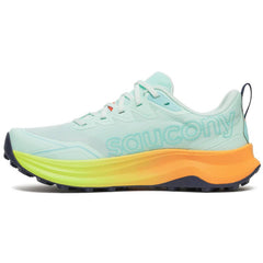 Saucony Peregrine 16 Women's Trail Running Shoes, Aqua/Citron