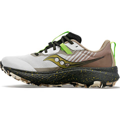 Saucony Endorphin Edge Men's Trail Running Shoes, Fog/Black