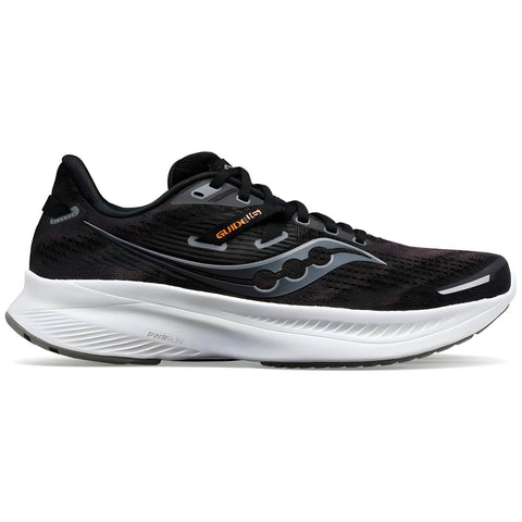 Saucony Guide 16 Men's (2E Width) Running Shoes, Black/White