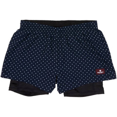 Saysky WMNS Polka 2in1 Shorts 3", Sky Captain/Polka Dot