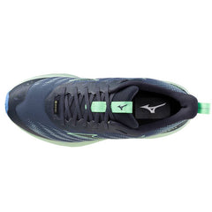 Mizuno Wave Rider GTX 2 Men's Running Shoes, Vintage Indigo/Neo Mint/Frontier Blue