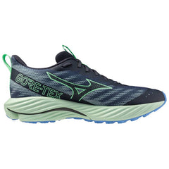 Mizuno Wave Rider GTX 2 Men's Running Shoes, Vintage Indigo/Neo Mint/Frontier Blue