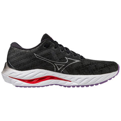 Mizuno Wave Inspire 19 Women's (D Width) Running Shoes, Black/Silver/Bittersweet