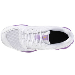 Mizuno Wave Phantom 3 Women's Indoor Court Shoes, White/Patrician Purple/Quince