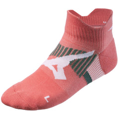 Mizuno DryLite Race Mid Running Socks, Lantana