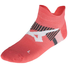 Mizuno DryLite Race Mid Running Socks, Coral