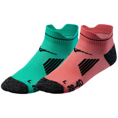 Mizuno Act Train Mid 2-Pack Sport Socks, Lantana/Atlantis