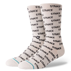 Stance Repeat Crew Socks, White