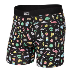 Saxx Daytripper Boxer Briefs, Fun Bits/Black