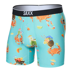 Saxx Volt Breathable Mesh Boxer Briefs, Crab Cocktail/Turquoise